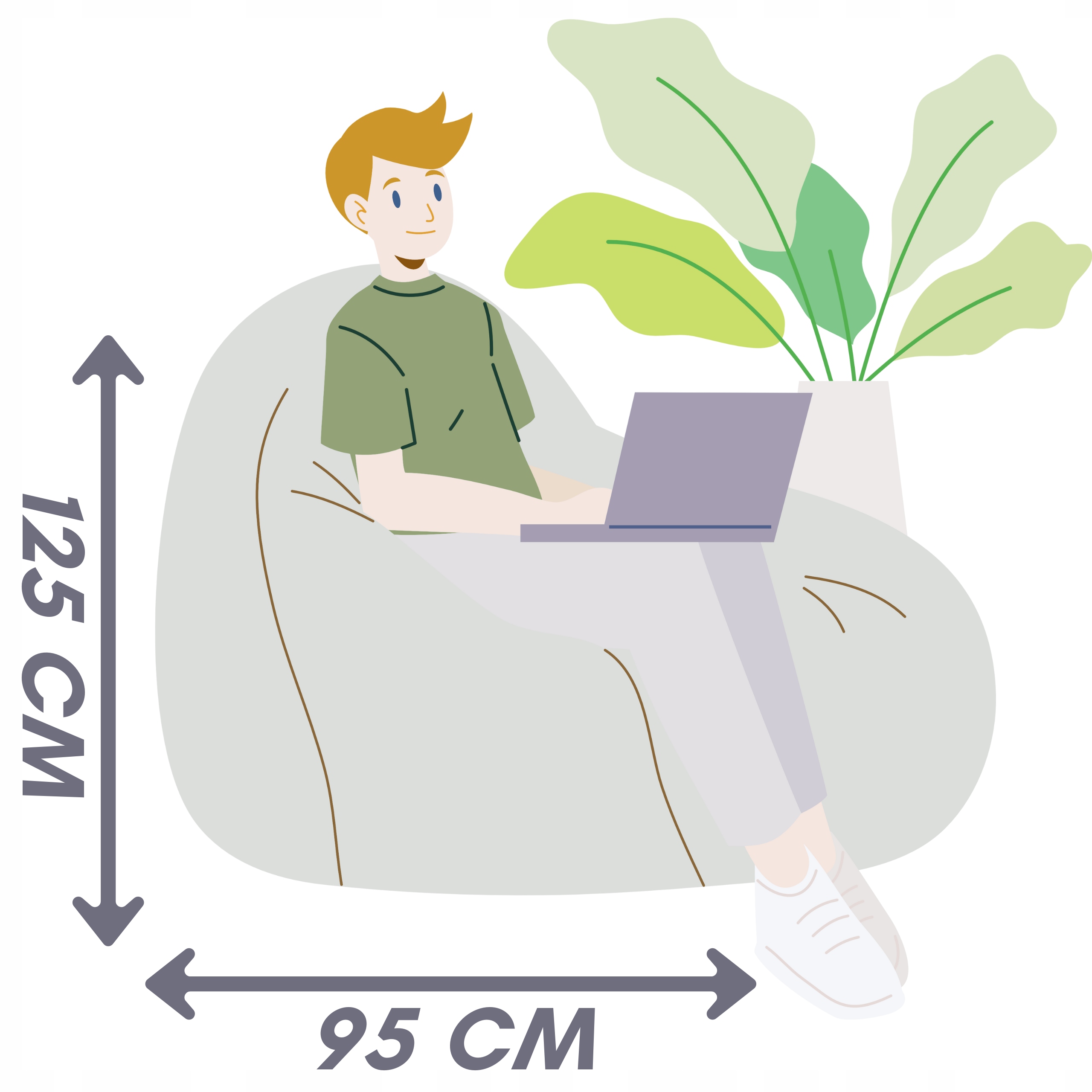 WIELKI FOTEL WOREK SAKO + GRATIS | PUF DO SALONU STYLOWA PUFA SIEDZISKO Kolekcja PLUSZOWE WORKI SAKO DOT MEGA