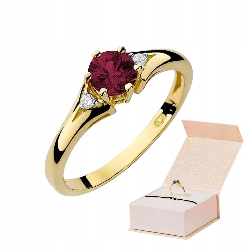 Prstýnek S Rubínem 0,6 ct Zlatý PR.585 Zlatý Náramek