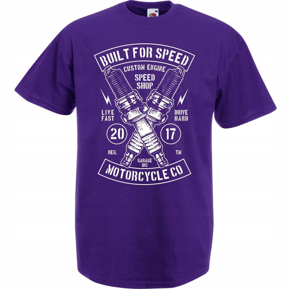 

Koszulka speed silnik motocykl motor S fioletowa