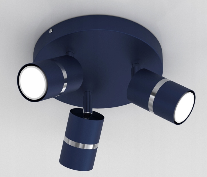 PLAFON KOŁO SPOT TUBA EYE METAL 3xGU10 NAVY GRANAT Rodzaj lampy Sufitowe - wiszące