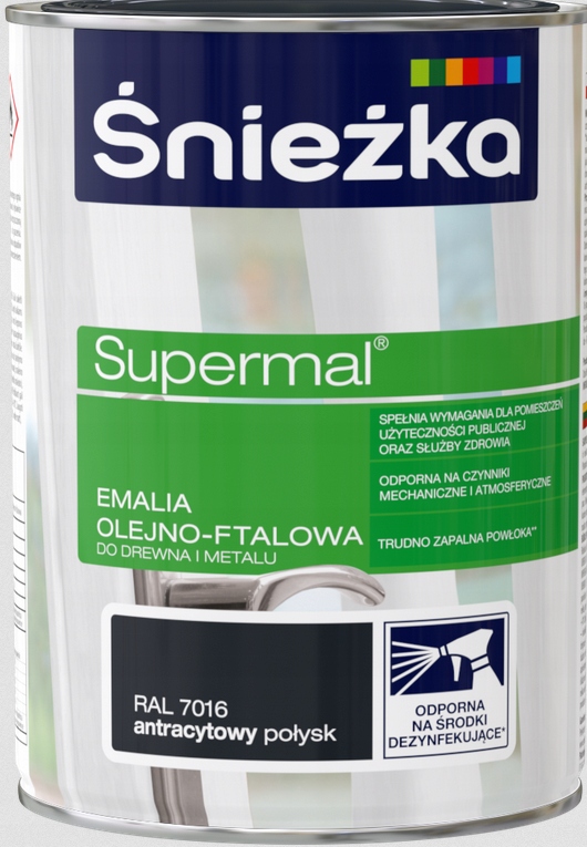 

Śnieżka Emalia Supermal 0,8l Antracytowy Ral 7016