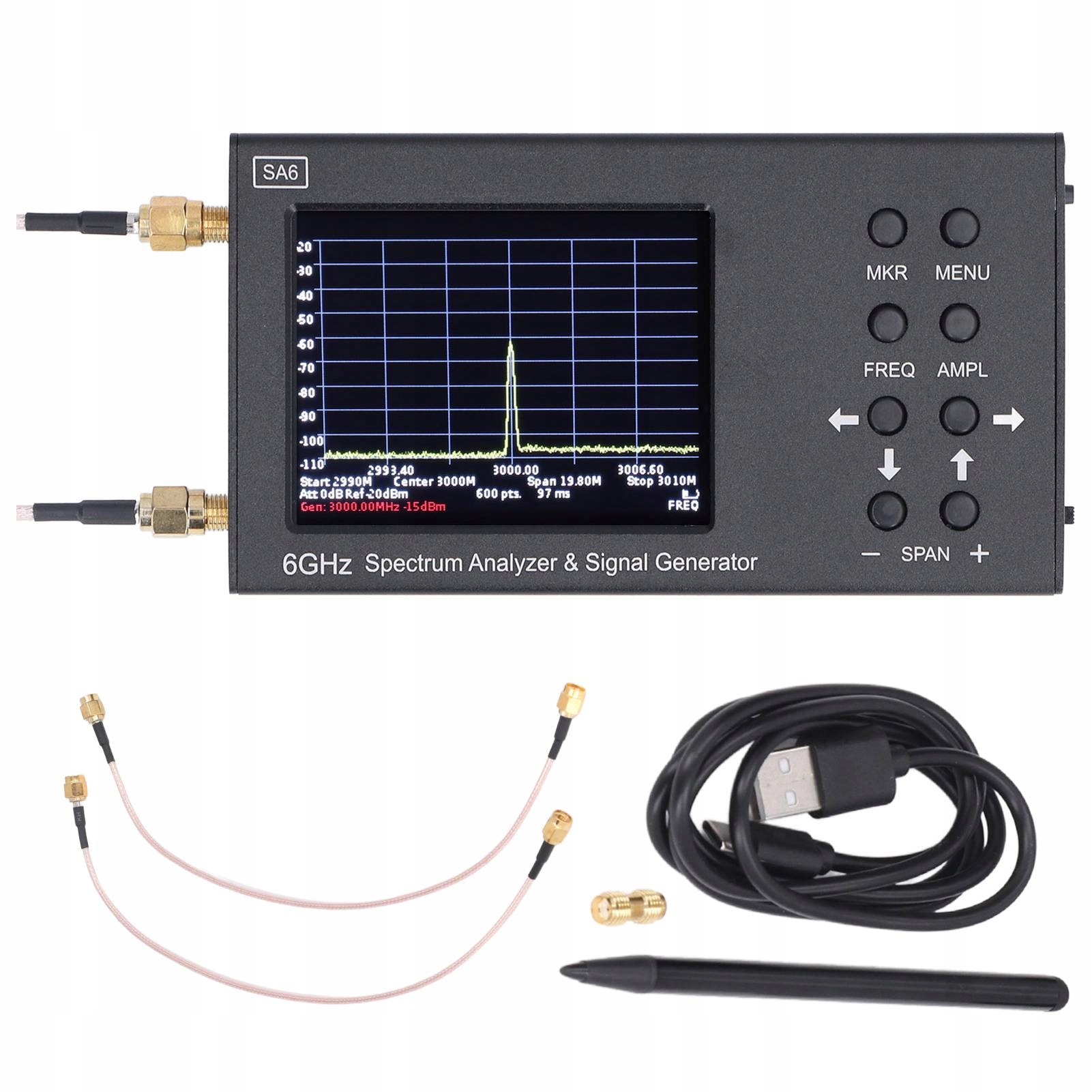 SA6 6GHz Vna Vektorový Analizátor Spektra Anténový 35-4500 MHz