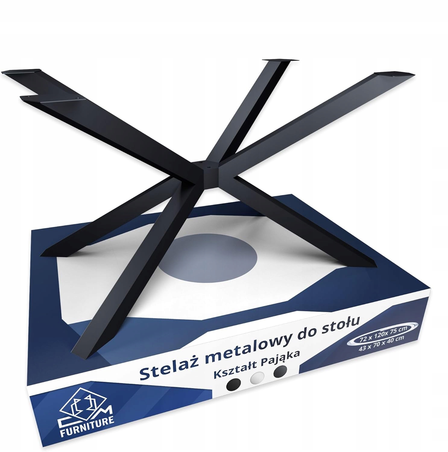 Kovová Noha Kovový Rám Na Stôl Pavúk Loft Antracitová Podložka