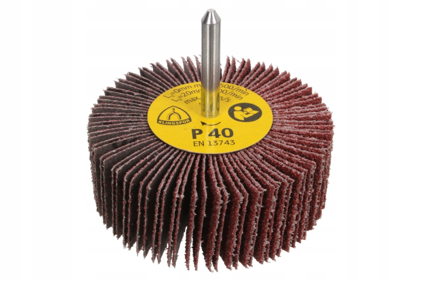 

Ściernica listkowa trzpieniowa Ø50x30x6mm P40