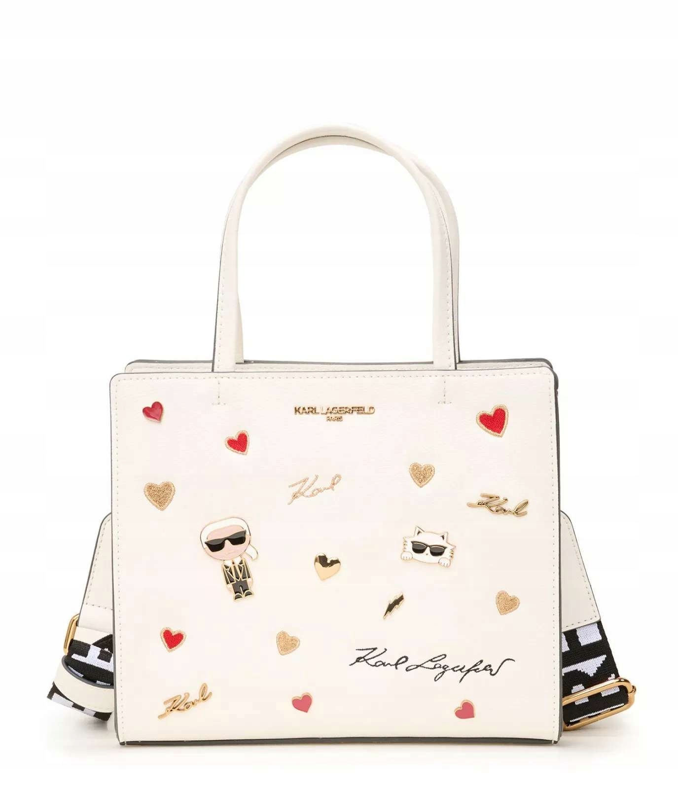 Karl Lagerfeld Paris dámská kabelka Maybelle bílá s detaily