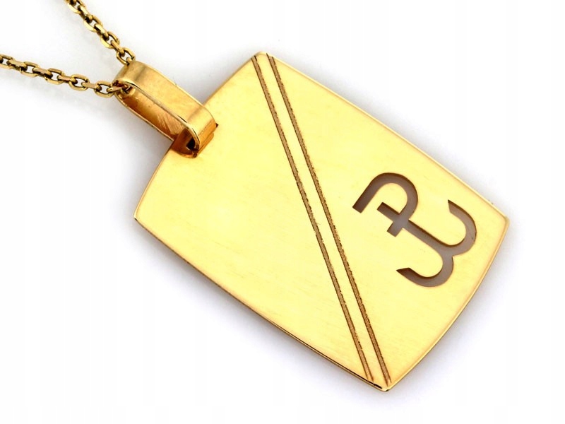 Zlatý přívěsek Polsko Bojující 585 19 mm 1.04 g pod gravírování dárek pro muže