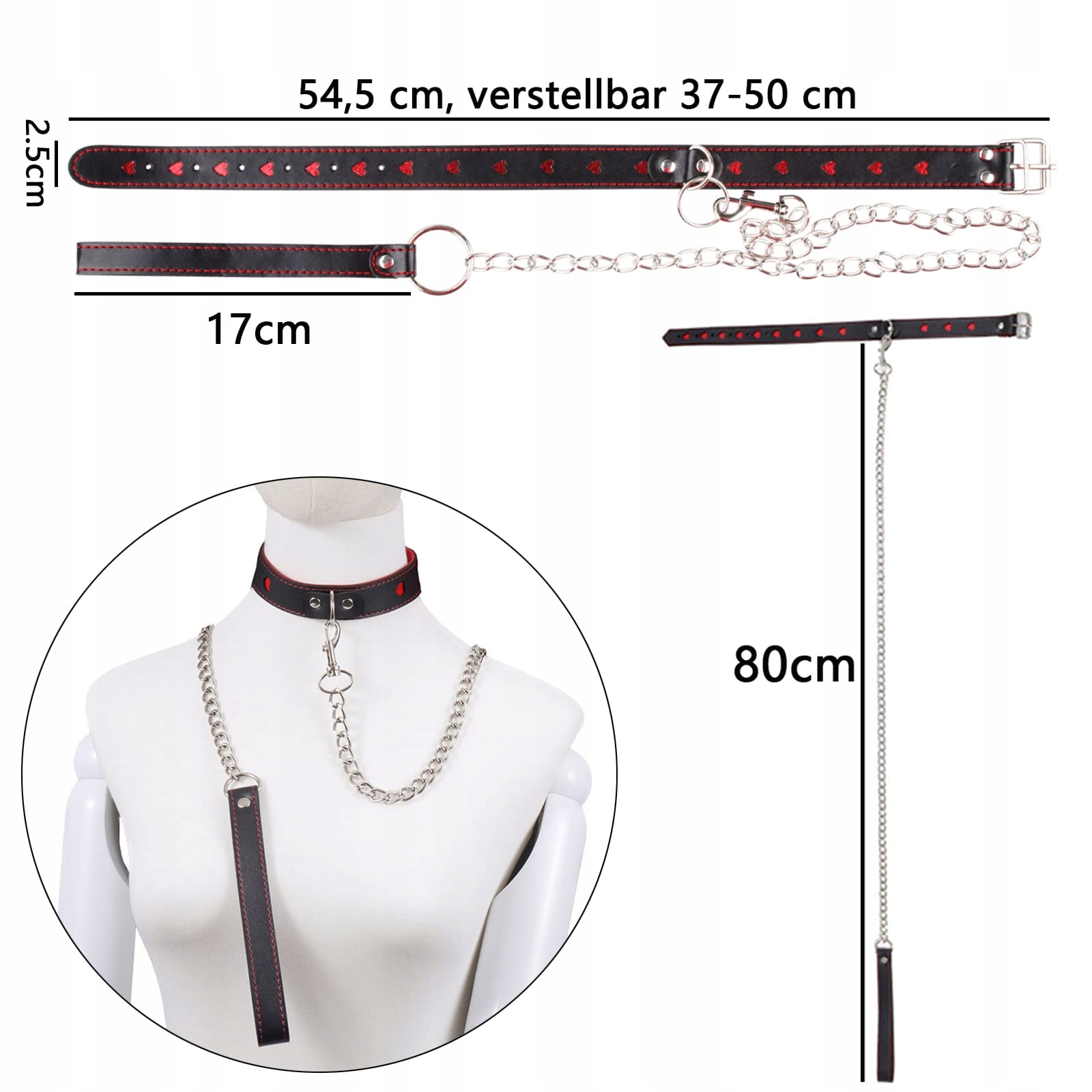 SUPKTHDY Skórzana Obroża Damska Choker Fetysz Dla Par — miniatura 5