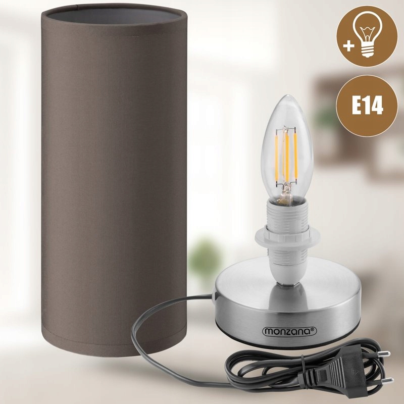 2 x LAMPA LAMPKA BIURKOWA STOŁOWA DOTYKOWA BRĄZOWA Typ nocna stołowa