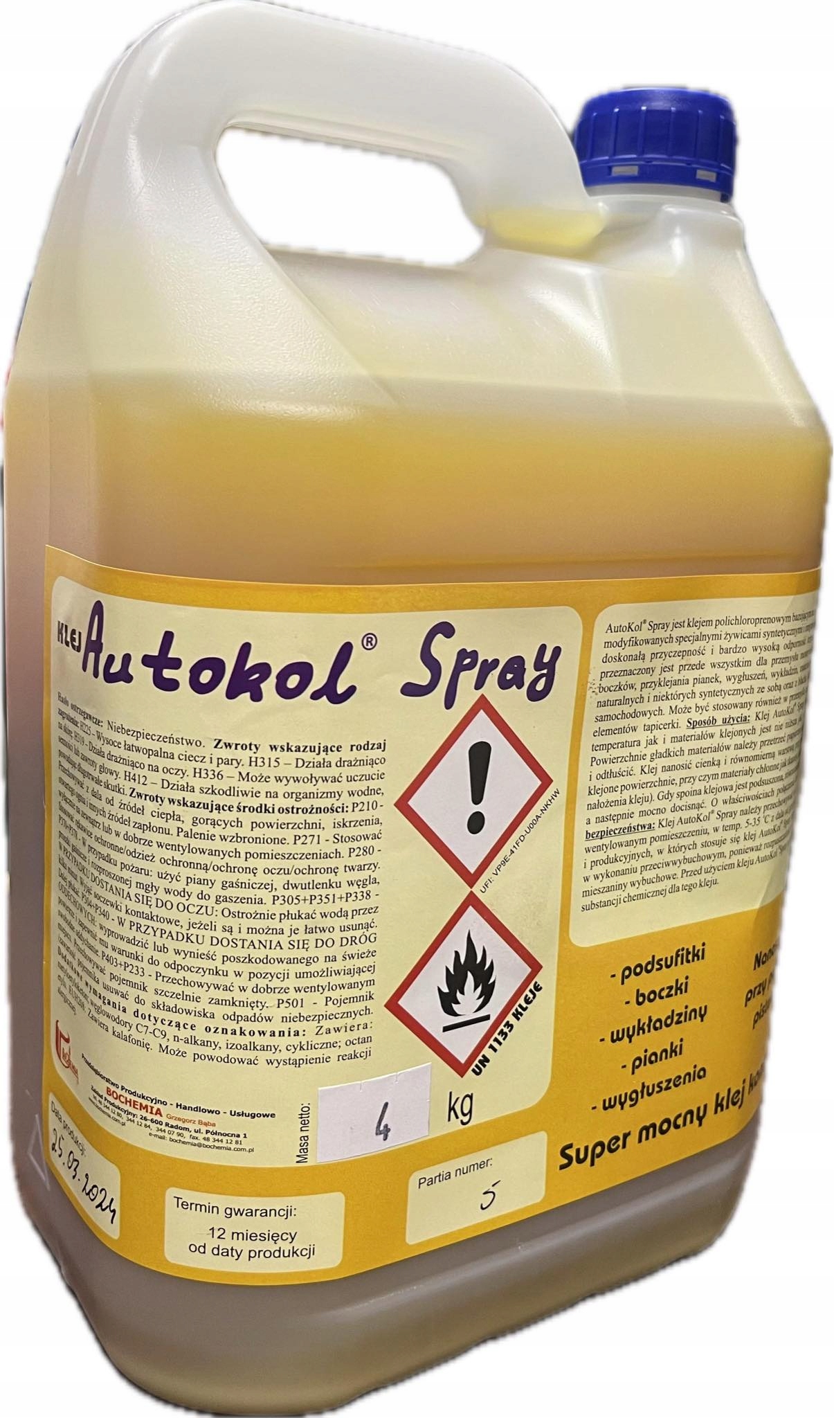 Čalounické lepidlo Velmi Silný Autokol Spray 4 Kg