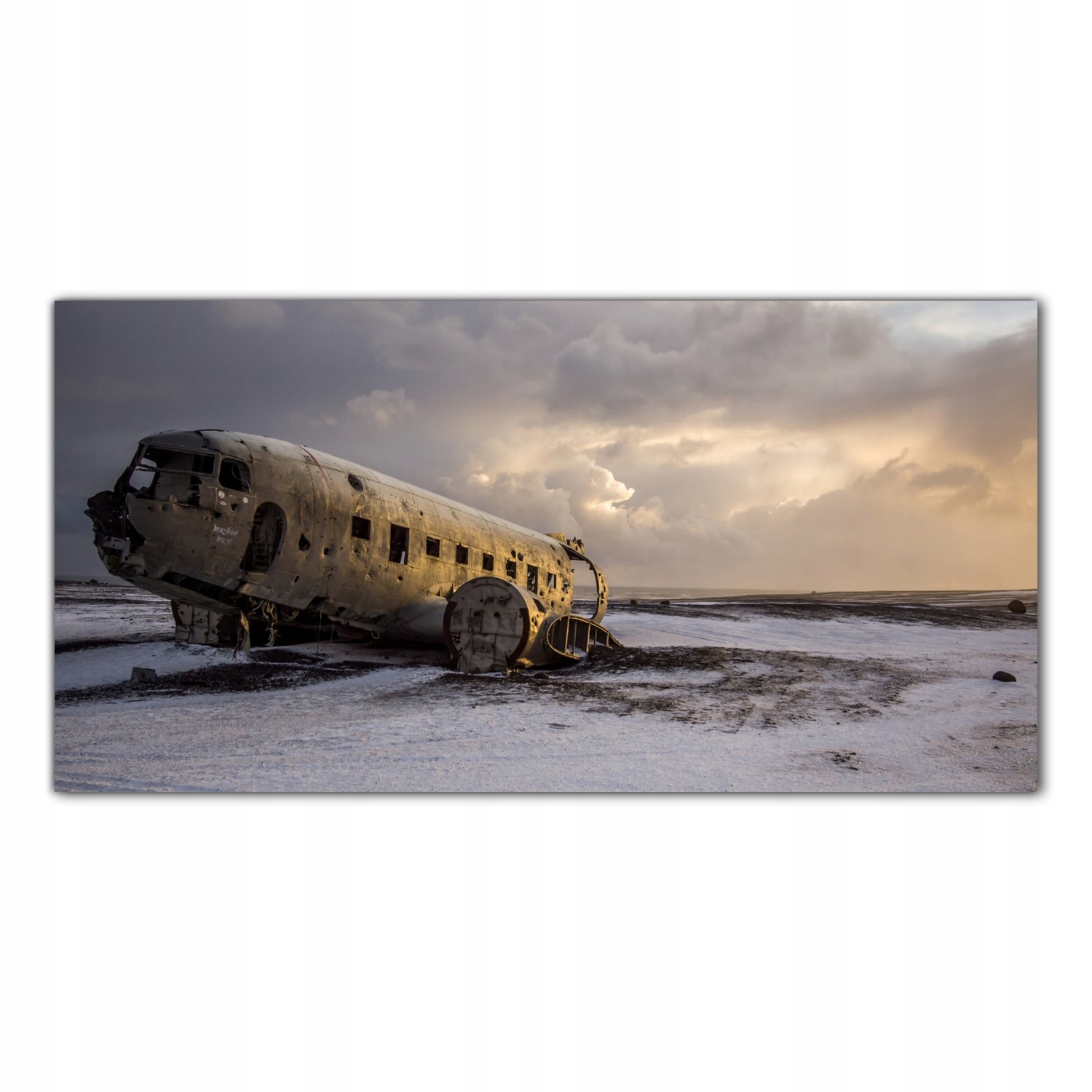 

Obraz na szkle Foto Islandia Wyspa Samolot 100x50
