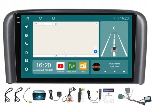 Rádio Navigace Volvo S80 1998-2006 Carplay Android Auto 8/256GB Sim