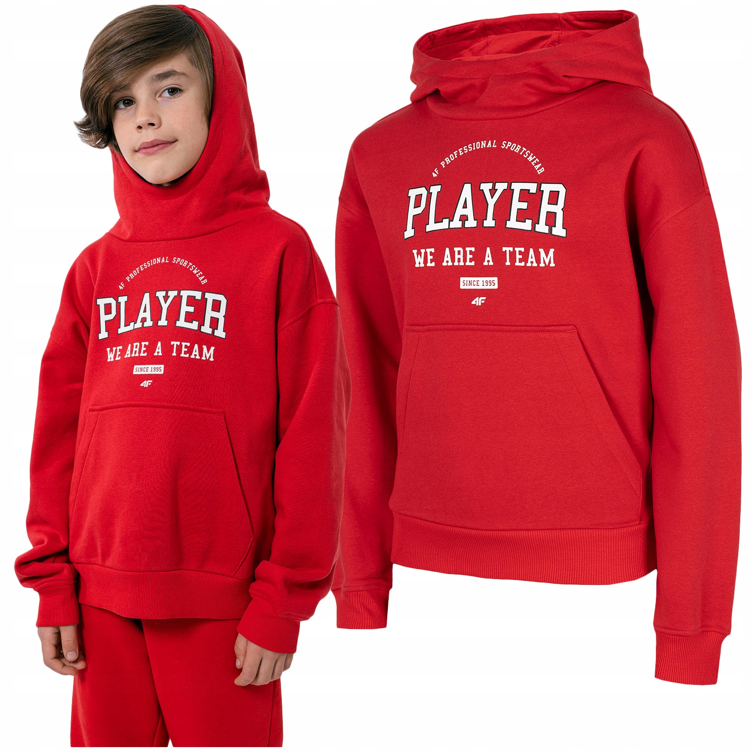 

Bluza z Kapturem Kangurka 4F junior JBLM006 146