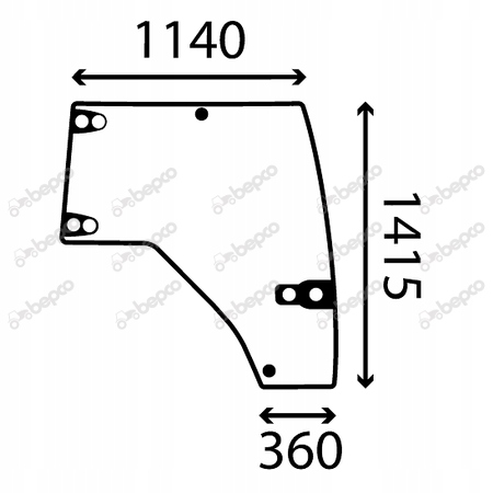 Landini sklo, McCormick pravé dveře 4217256M2