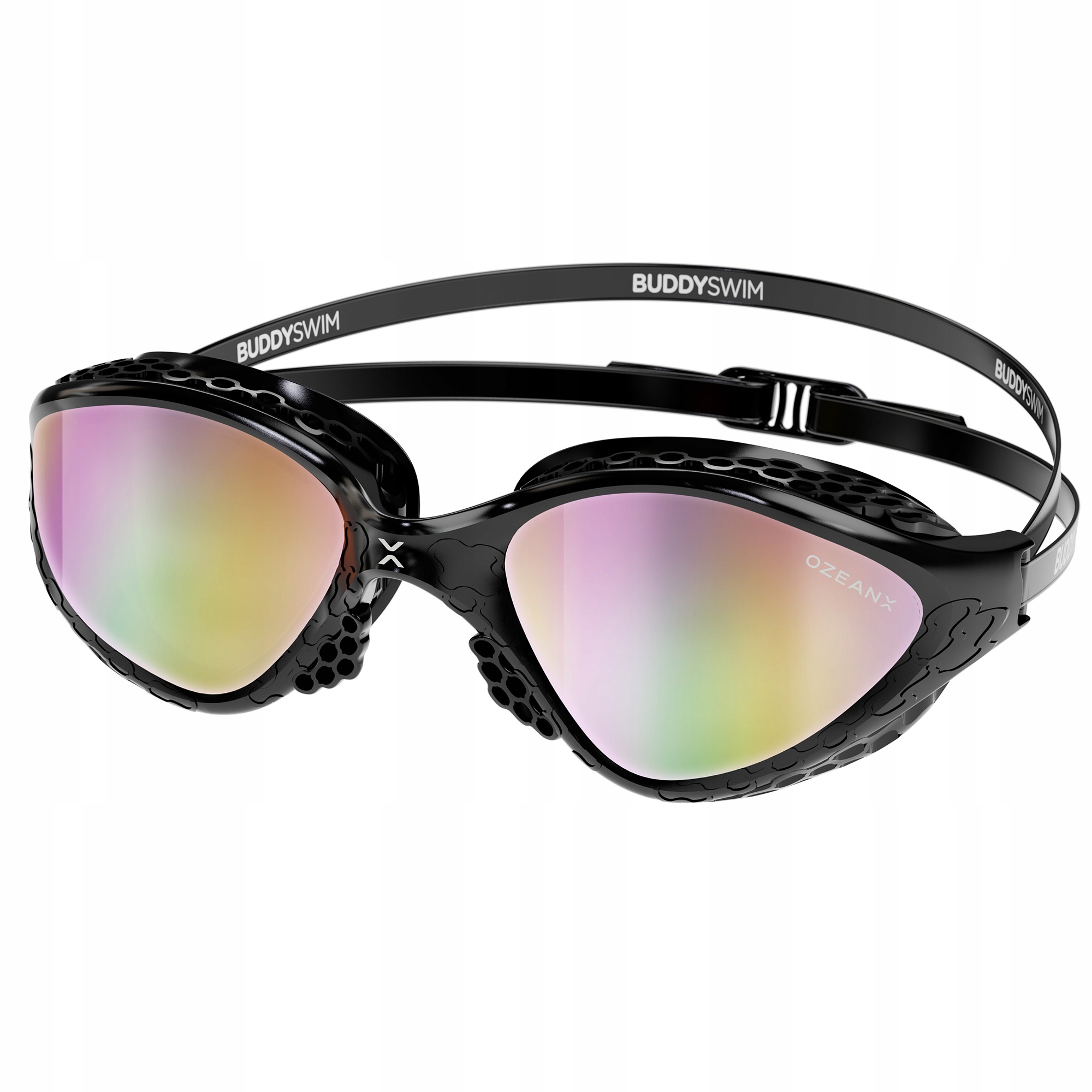 Plavecké brýle pro otevřenou vodu Buddyswim OzeanX Black/Iridium Mirror