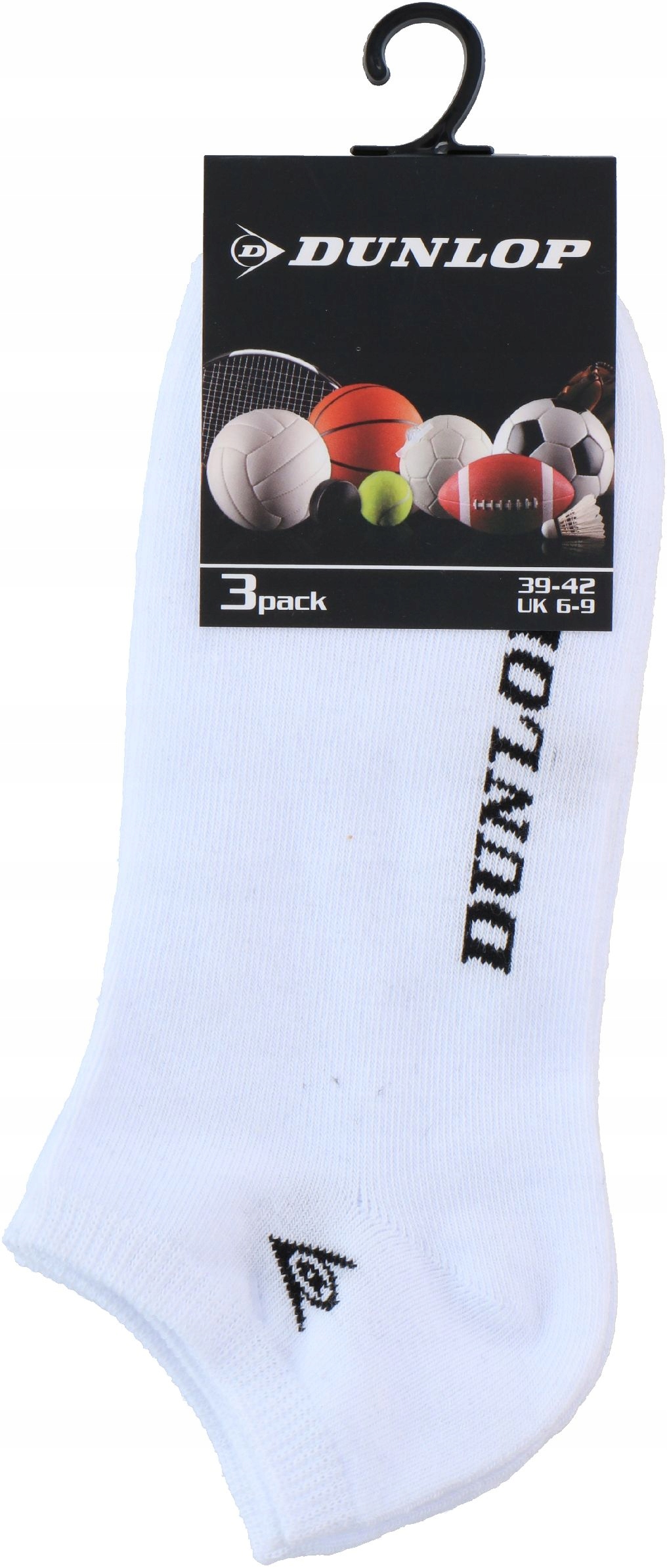 

Skarpety stopki białe sportowe 3pak Dunlop 43-46