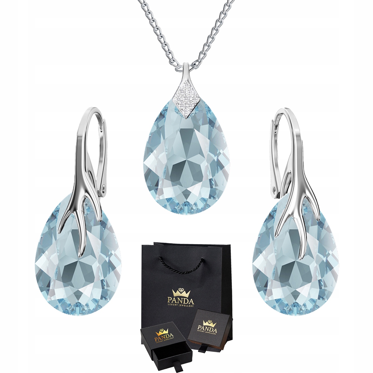 

Komplet Biżuterii Pazur Swarovski Srebro Prezent