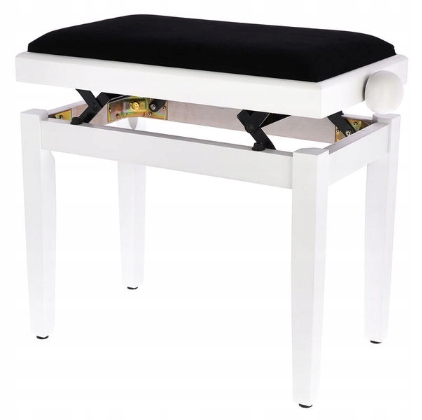 Regulowana ława stołek do pianina drewno Thomann KB-15WHM matowy Biały Marka Thomann