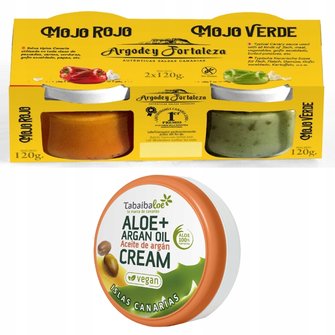 Dárková Sada z Kanárských ostrovů Tabaibaloe s omáčkami Mojo Rojo Argodey