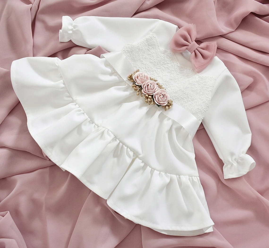 Sukienka do chrztu Oxana 68 Kolor biały