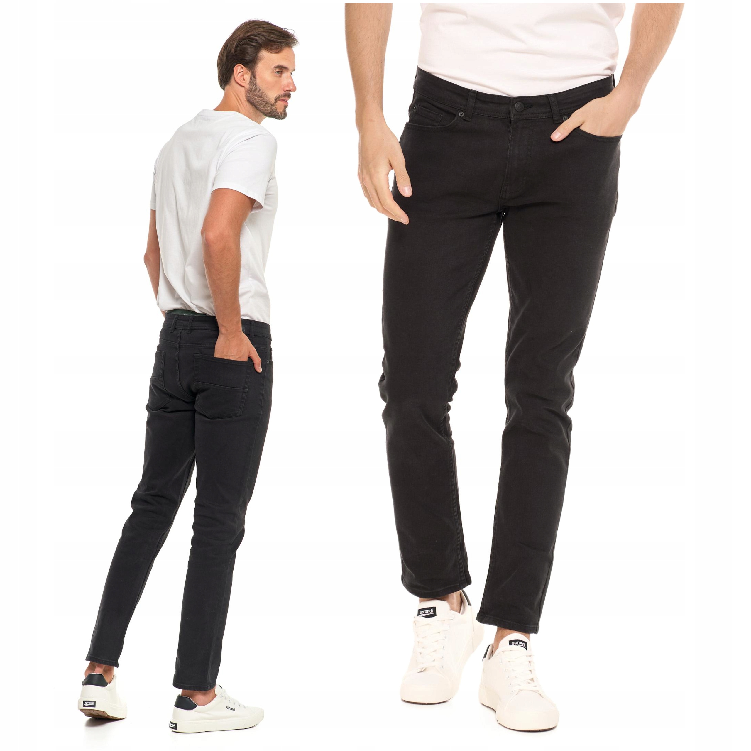 Džíny Kalhoty Klasické Pánské Dlouhé Černé Jednoduché Pohodlné Moraj vel. 32