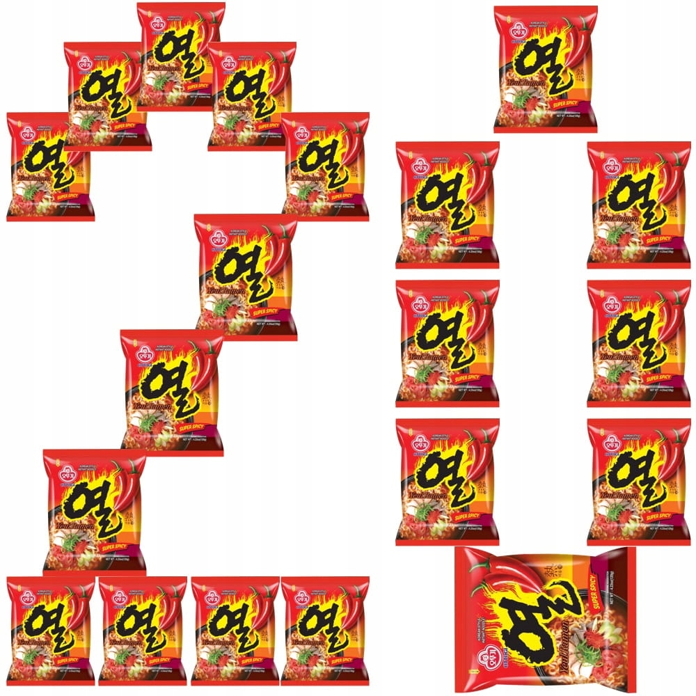 20x Koreańska Zupka Błyskawiczna Makaron Instant Ramen Yeul Hot 120g Ottogi