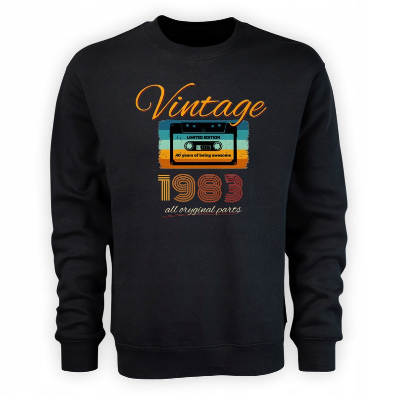 

Na 40 Urodziny Vintage 1983 Bluza Czarna