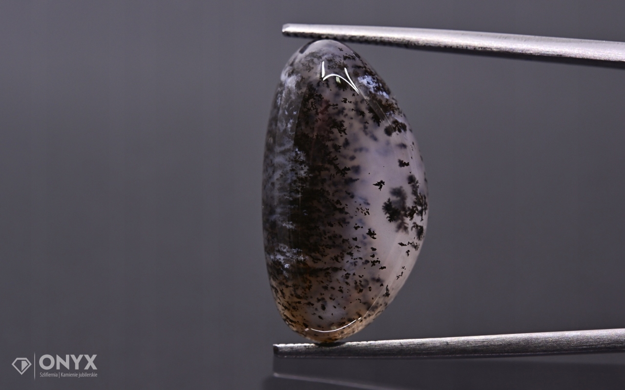 Dendritový achát z Turecka kabošon nepravidelný 23x