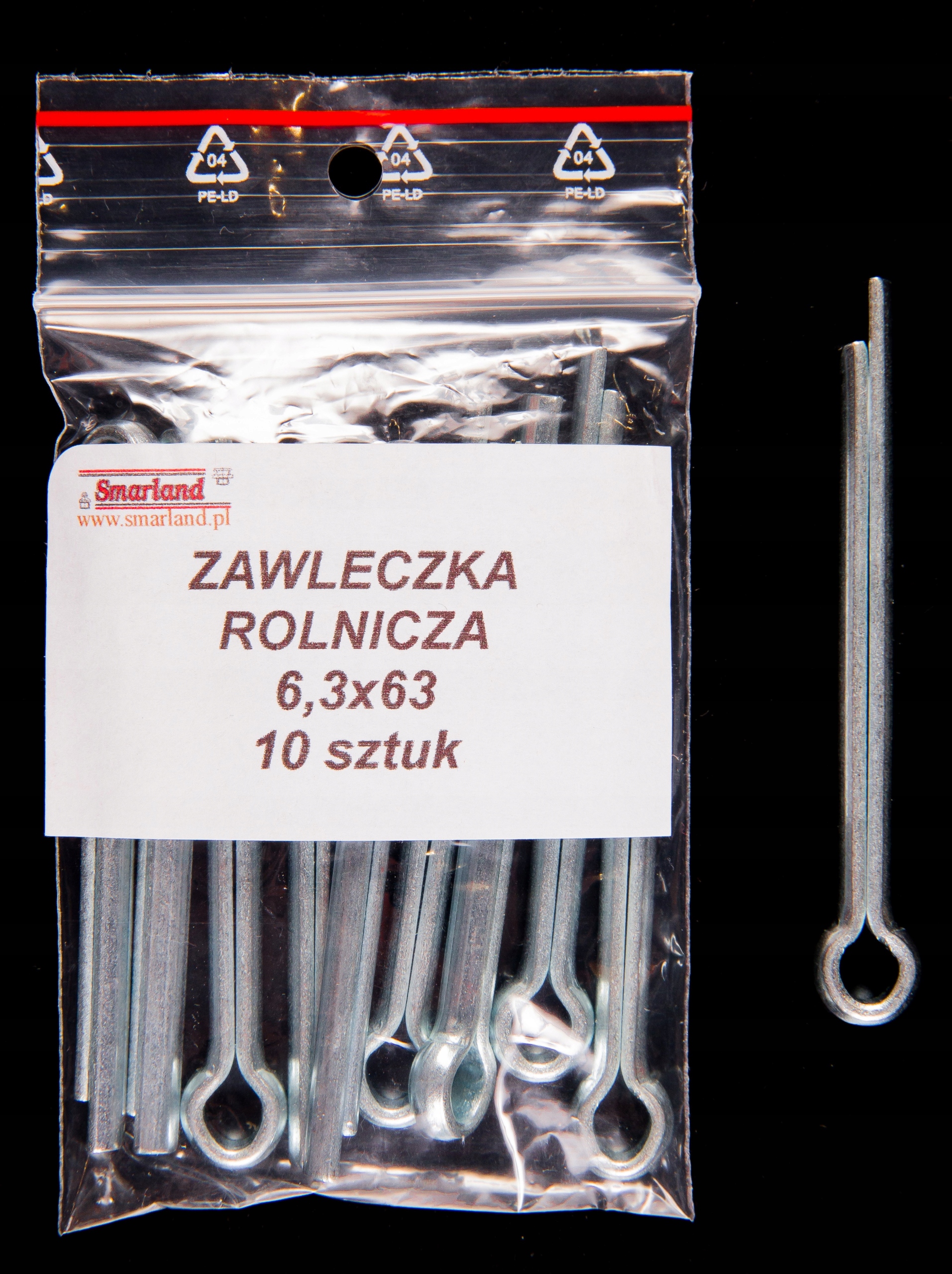Zawleczka Rozginana, Rolnicza 6,3x63 Zn 10 Szt.