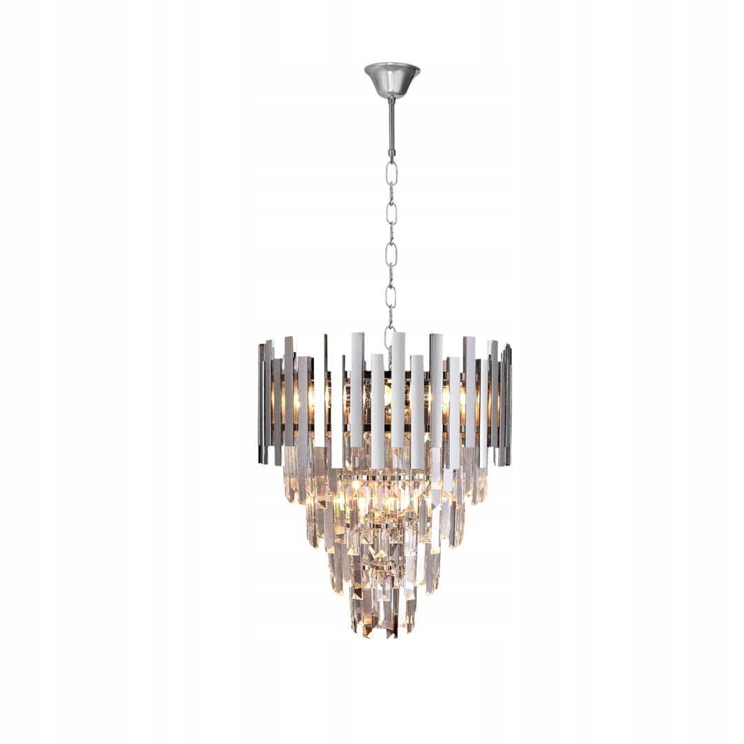 Strieborná krásna lampa Aspen Chrome krištáľová obývacia izba