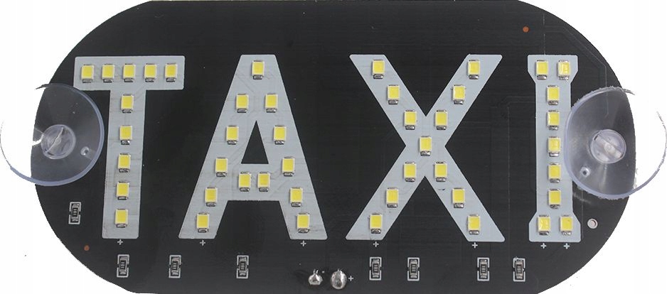 

Taxi Ledowy Napis Lampa Taxi Biała Tabliczka Led