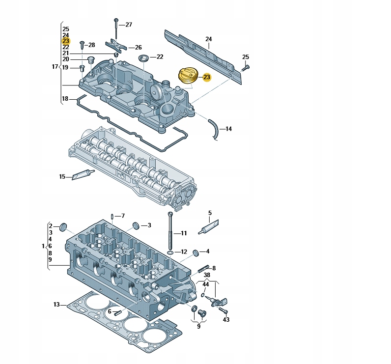 VOLKSWAGEN OE 06K103485A KOREK WLEWU OLEJU Producent części Volkswagen OE