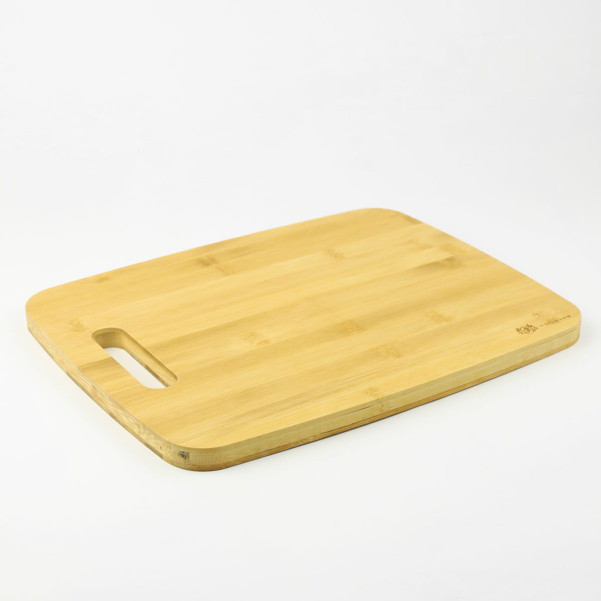 DESKA DO KROJENIA CHLEBA ZAOKRĄGLONA BAMBUSOWA KUCHENNA UCHWYT 32x22,5 CM Długość 32 cm