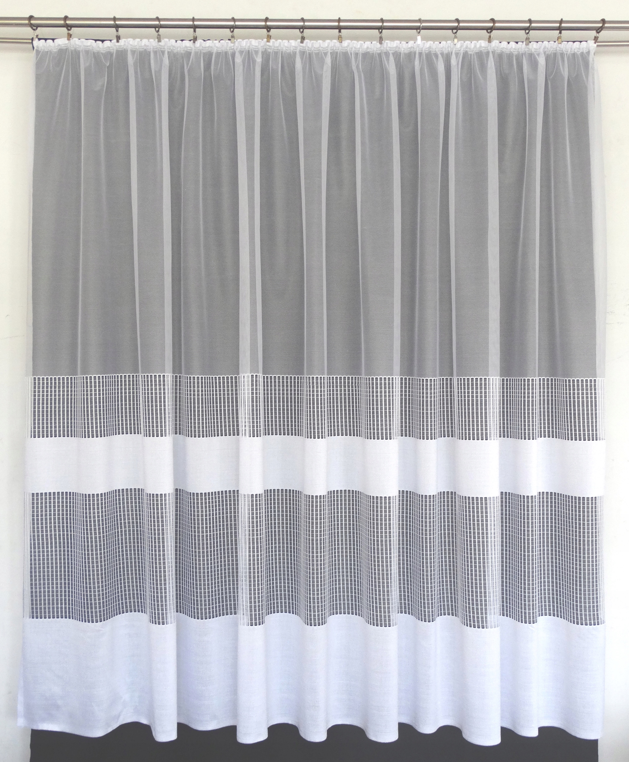 Mg Záclona 618/358 Bílá 400x160 cm hotová s páskou G