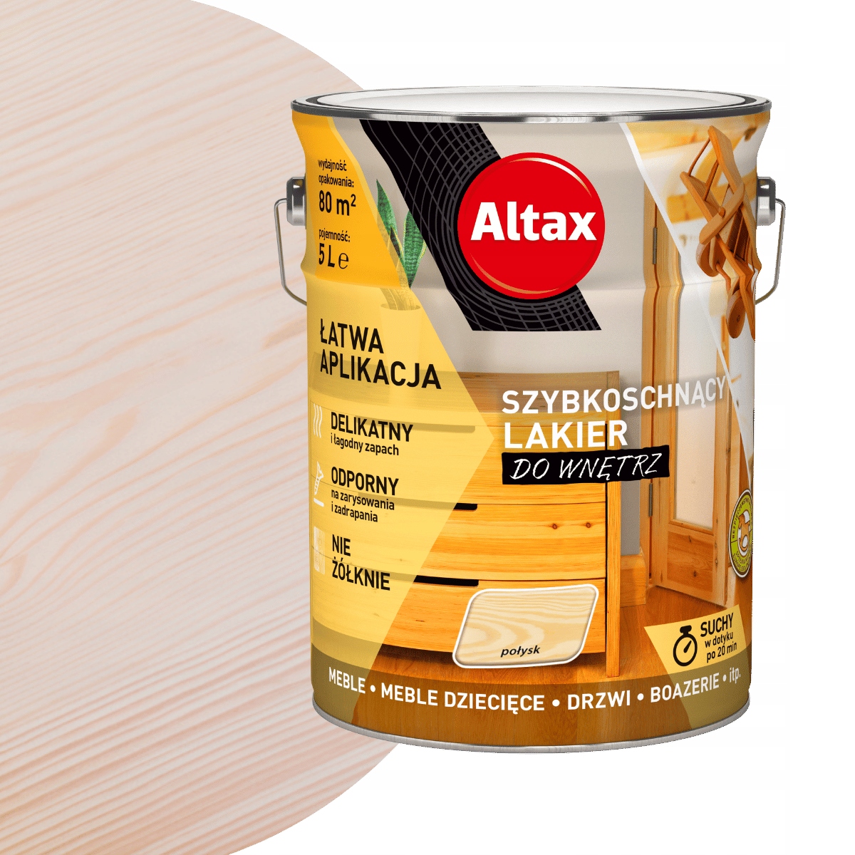 Altax Lak na nábytek obložení 5L Bezbarvý Lesk