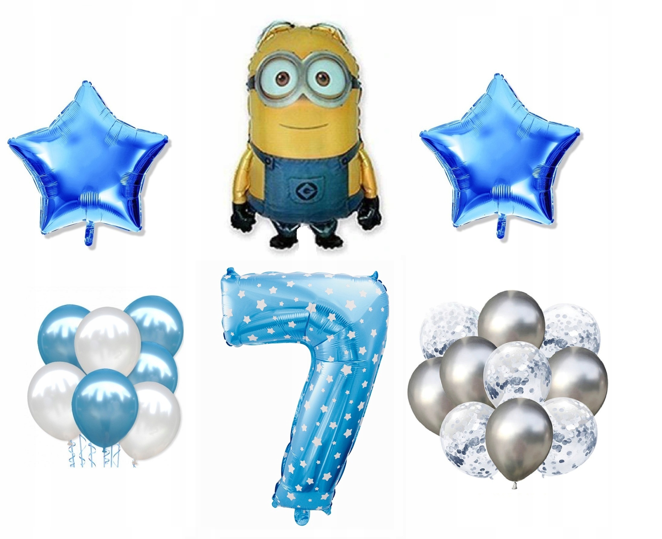

Mini Zestaw Minionki 7 Urodziny Balony Dave