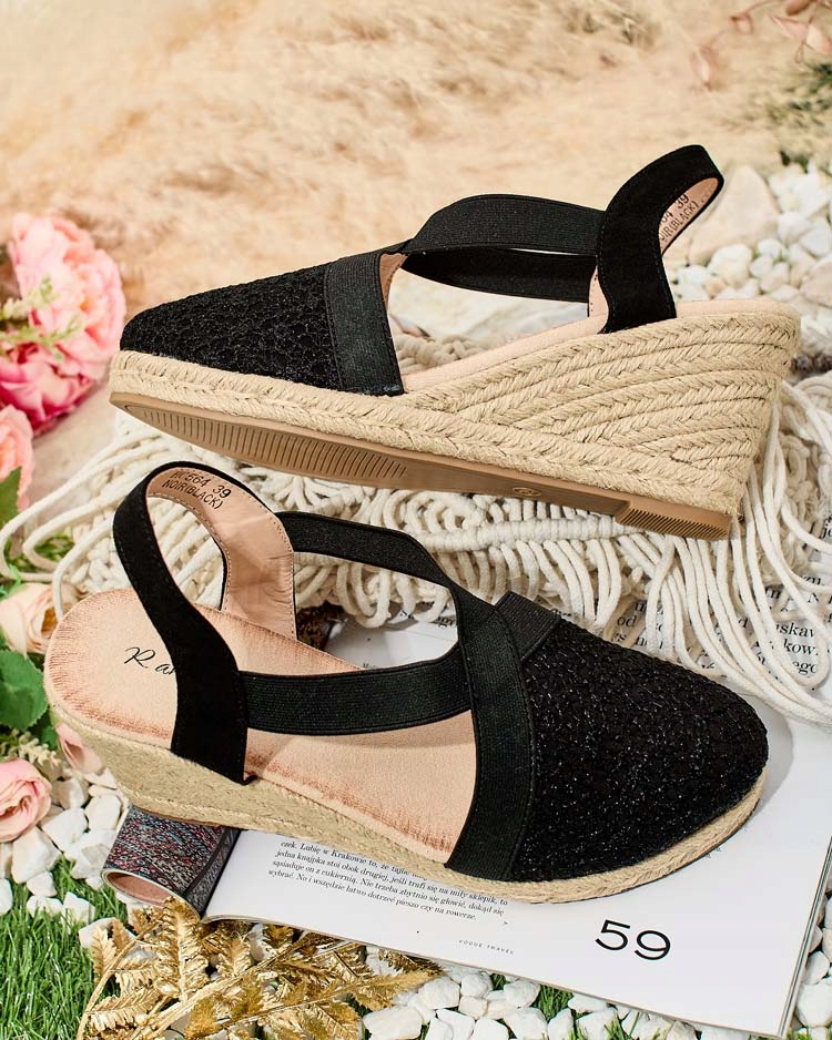 CZARNE ESPADRYLE DAMSKIE OLEQA 36 Marka Royalfashion