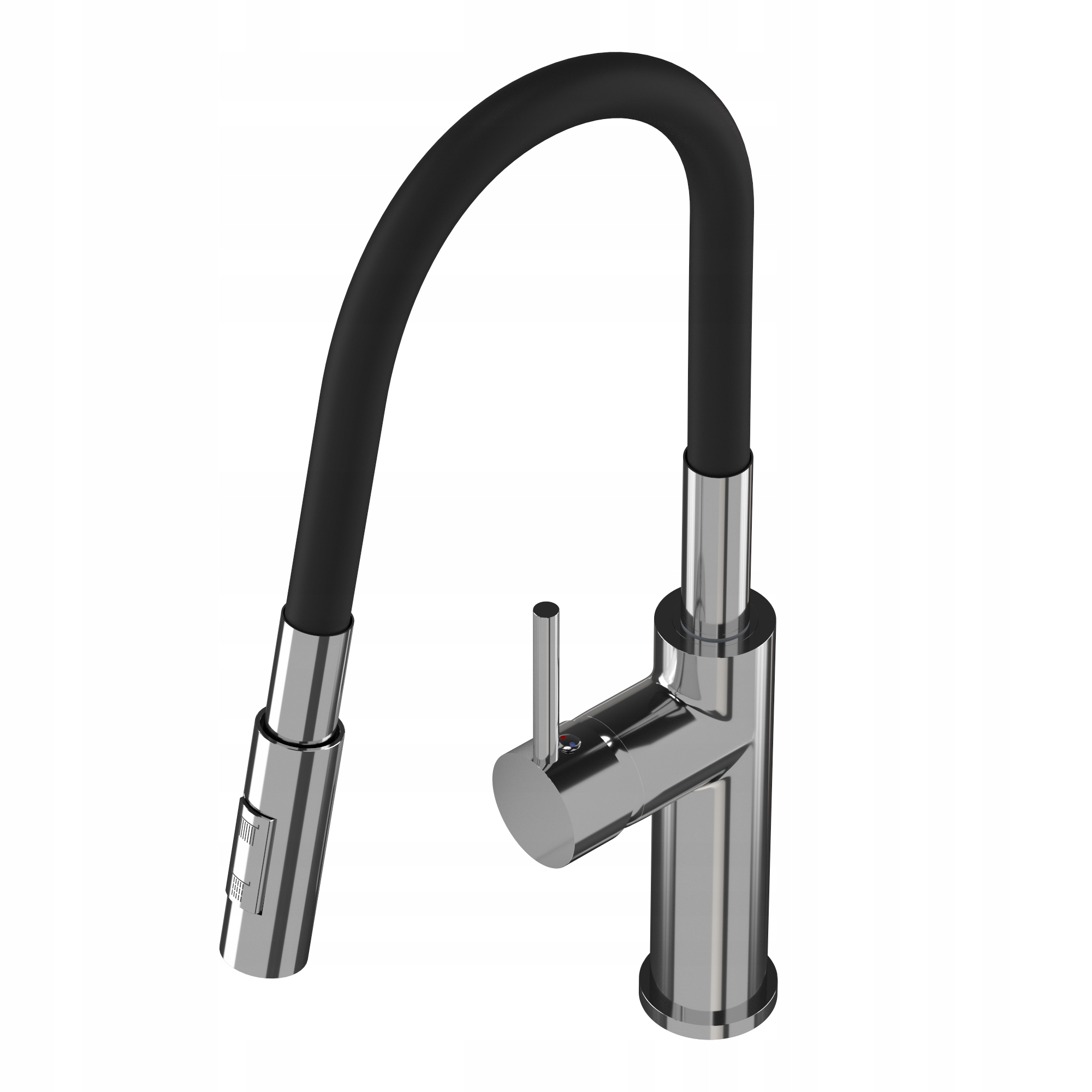 Kuchynská Batéria Chróm Pre Umývadlo, Flexibilný Kohútik, Vysoký Lonar