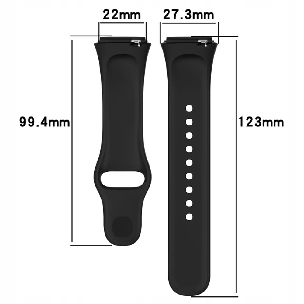 PASEK DO ZEGARKA SMARTWATCH XIAOMI REDMI WATCH 3 LITE /ACTIVE CZARNY OPASKA Materiał silikon