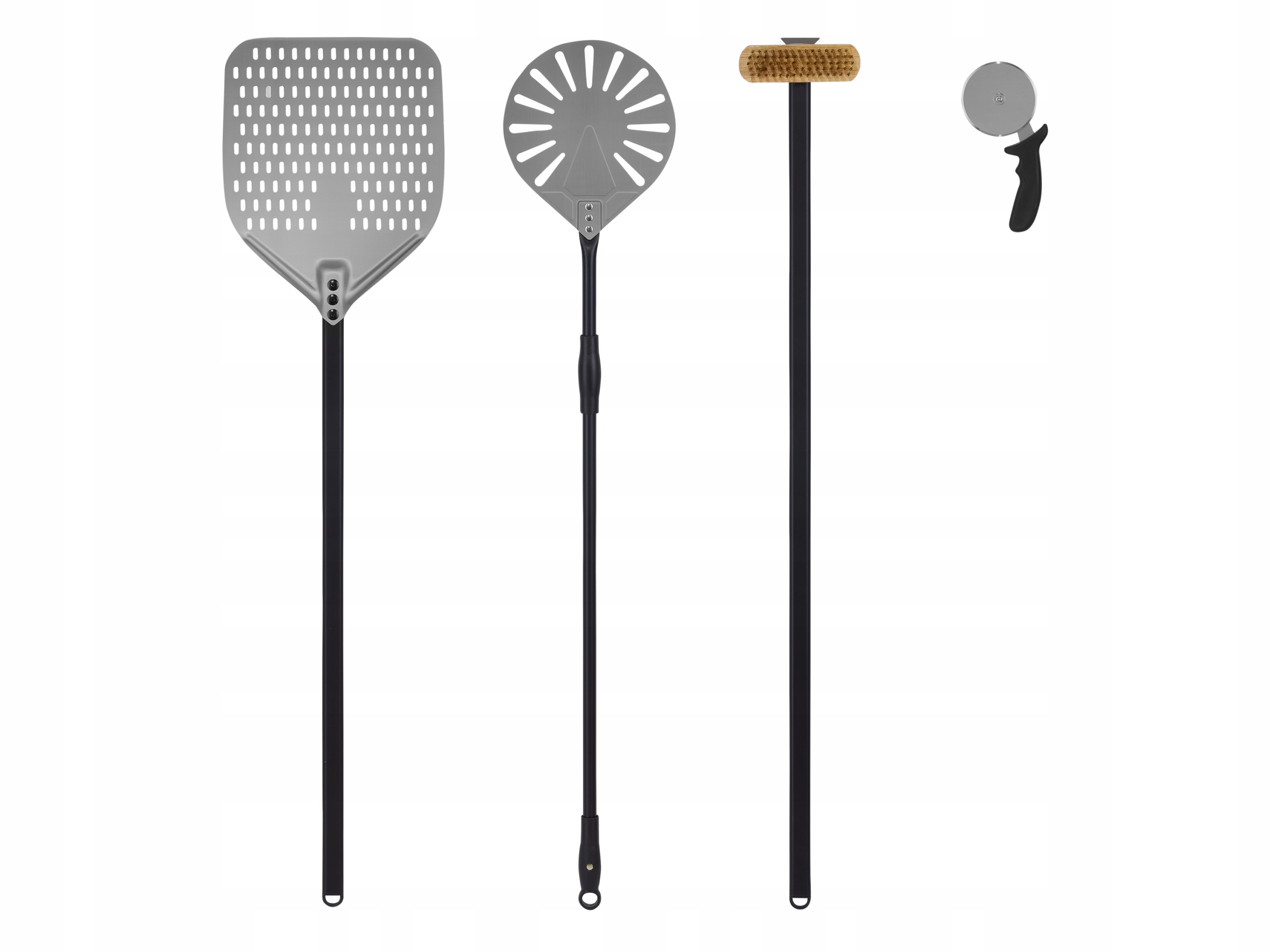 Příslušenství Na Pizzu K Peci Sada 2X Lopata, Kartáč, Rýč Technica