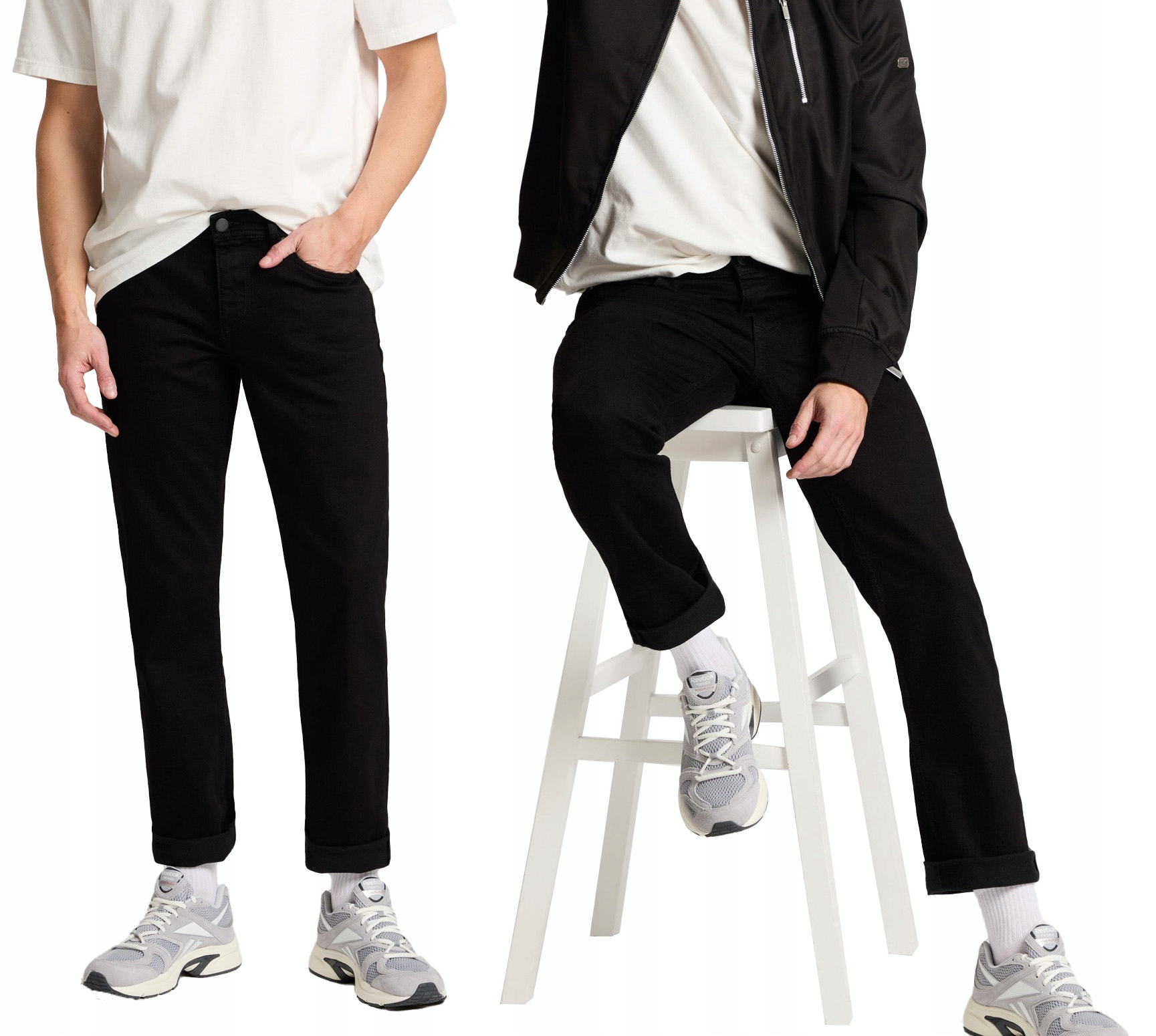 Pánské černé džíny Texasy Džíny pro vysoké Hunter 210/1 W33L36