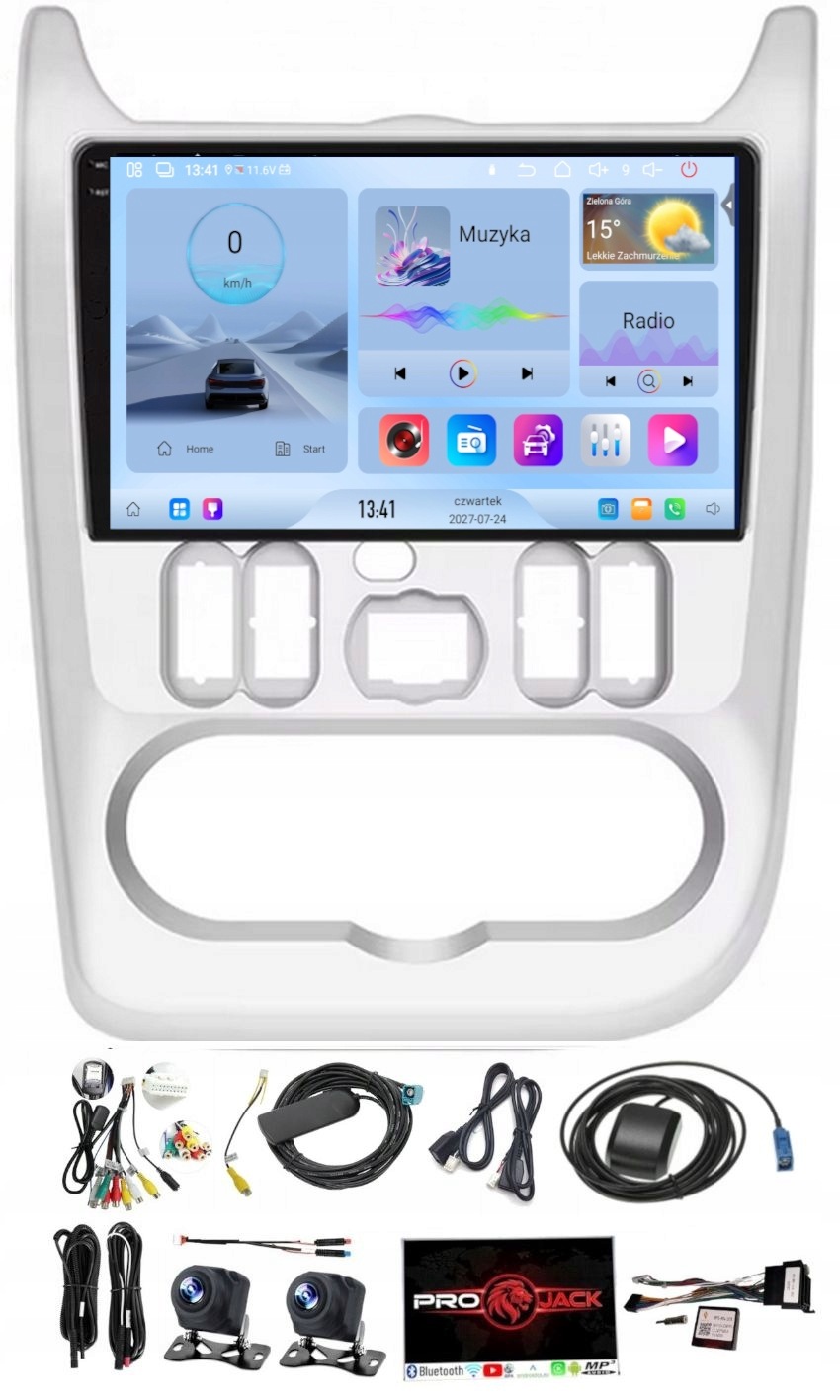 Rádio Navigácia Gps Android Carplay Dacia Duster 2010-2013 4GB 64GB Sim