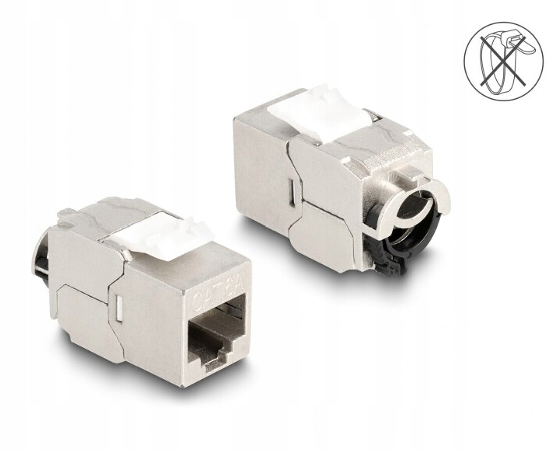 Moduł Keystone RJ45 żeńskie do LSA Cat.6A STP z zatrzaskiem Delock 88020