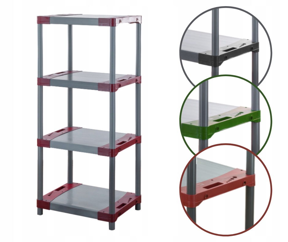 Skladový regál plastový regál do pivnice regál do garáže 138x80x46 Eko