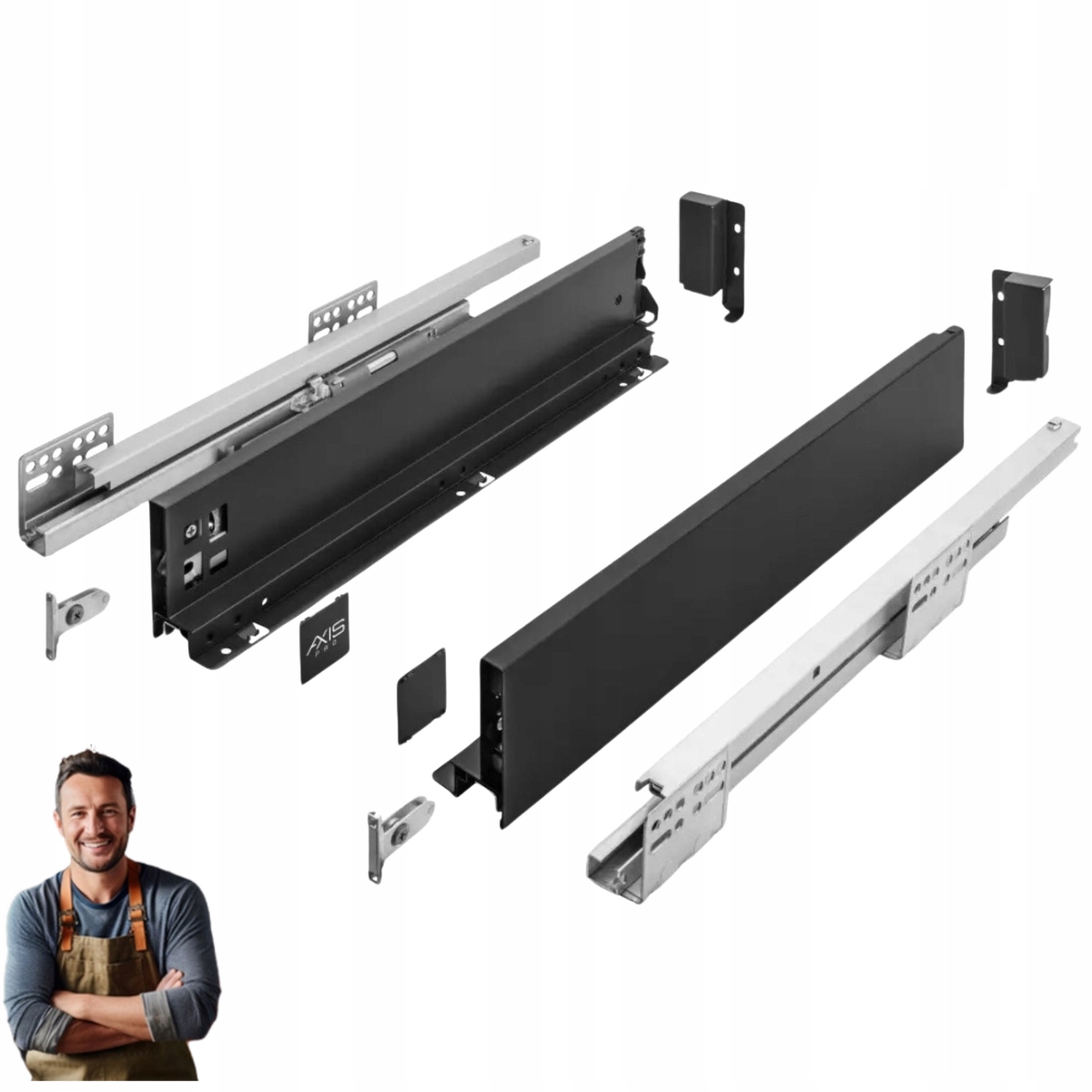 Šuplík Gtv Axis Pro 400 mm Černá nízká H-86 PB-AXISPRO-KPL400A2