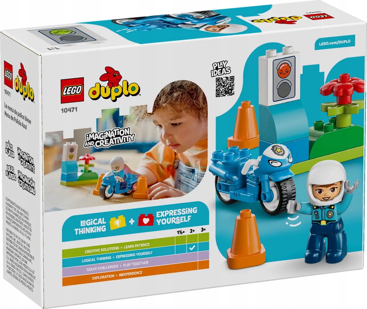 Klocki LEGO Duplo Niebieski motocykl policyjny 10471