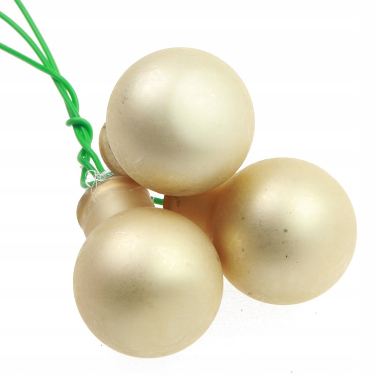 

Szklane Bombki Bombka Z Drutem 2cm 3szt Kremowe M