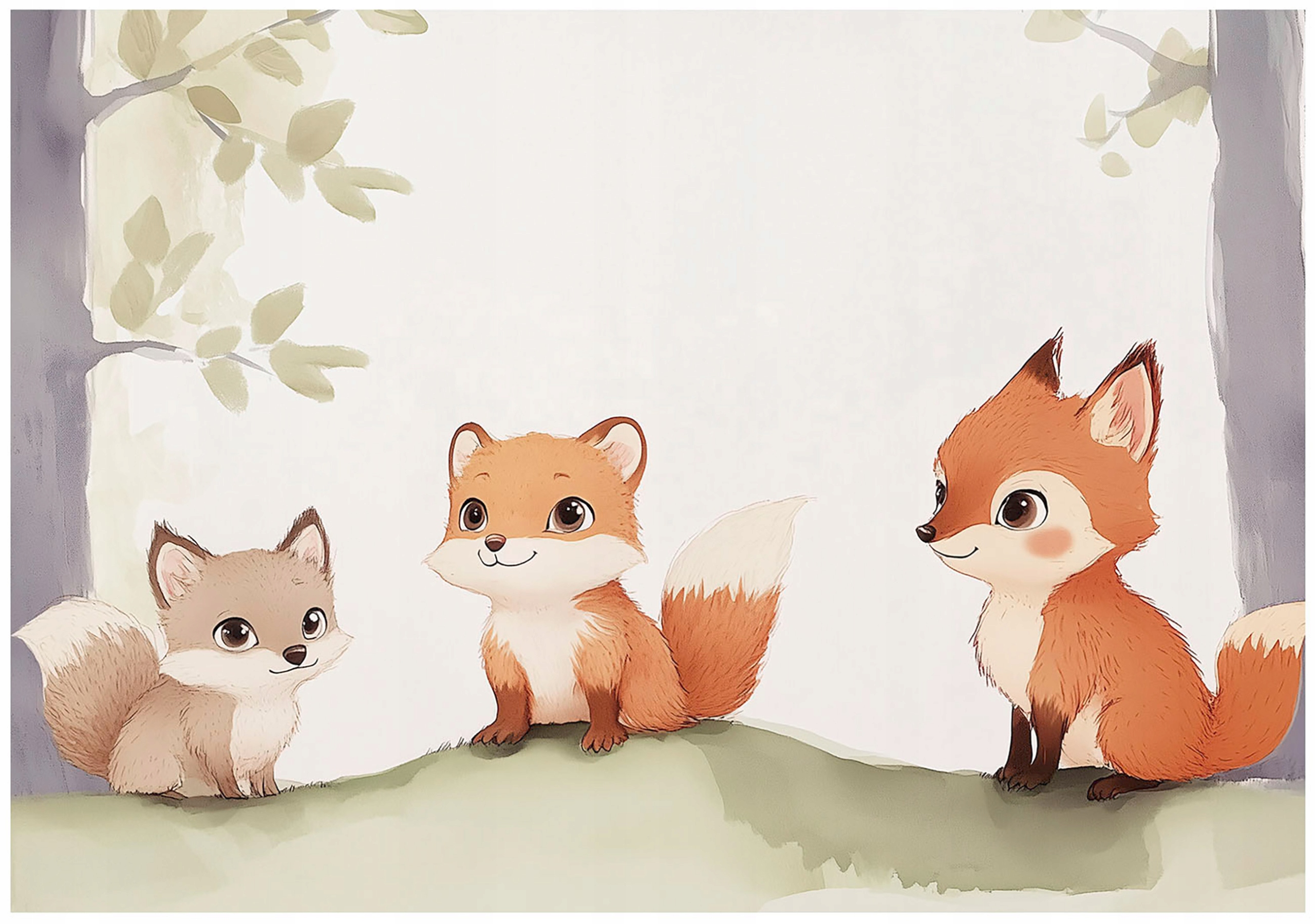 Fototapeta Pro Děti Zvířata Lišky Tapeta Do Dětského Pokoje 350x250