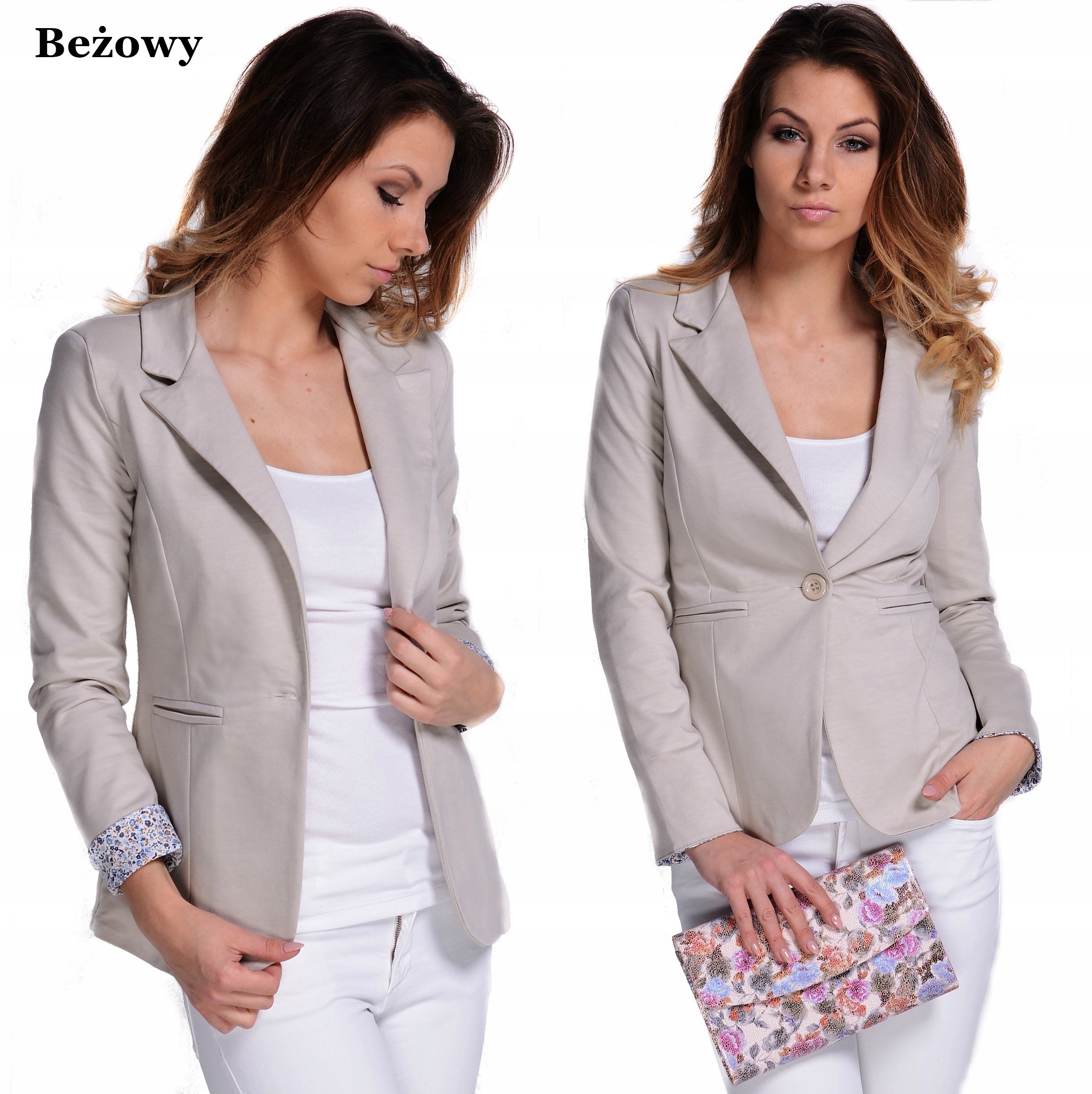 Casual MARYNARKA ŻAKIET włoska KOLORY L/40 Rozmiar 40