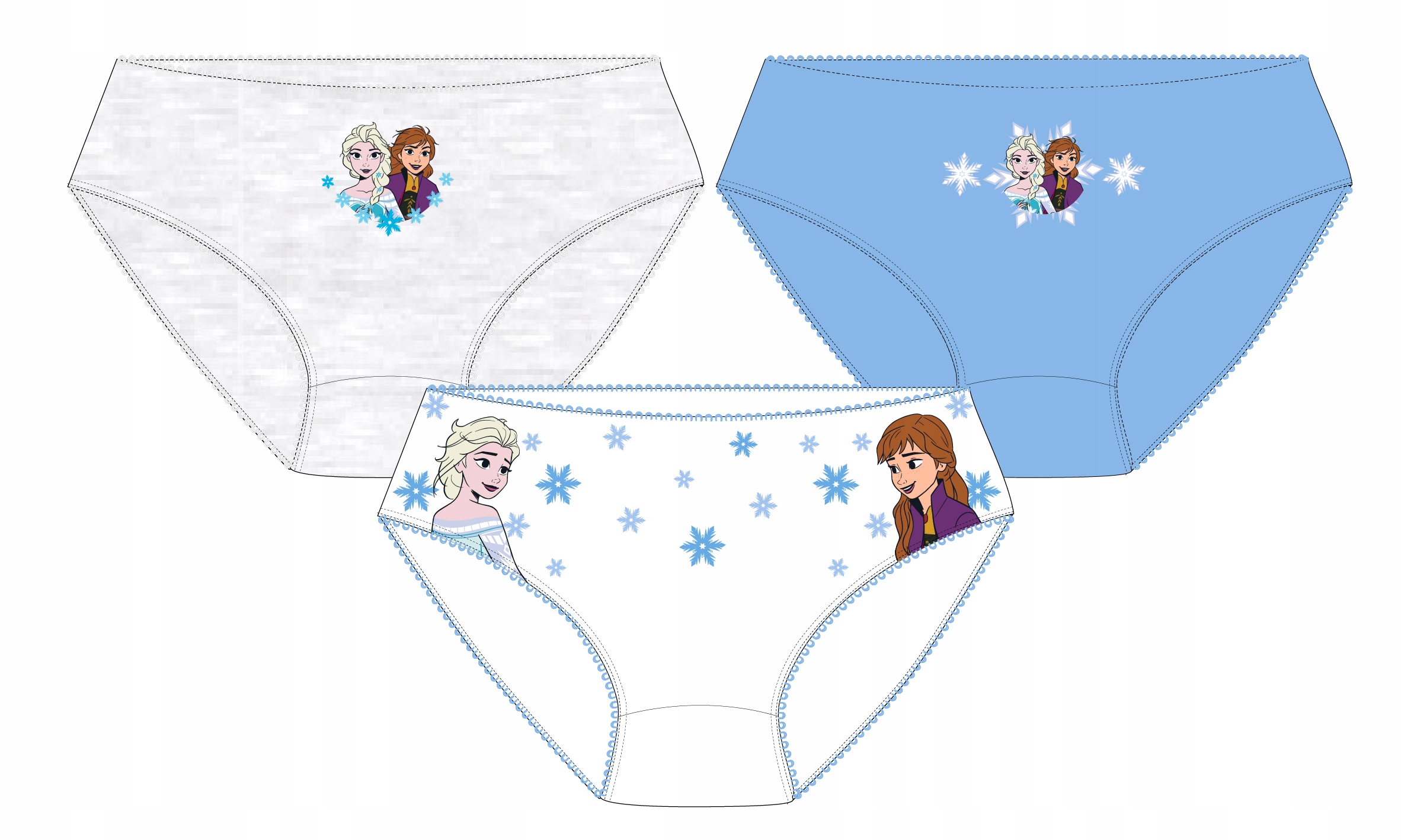 MAJTKI FIGI DZIEWCZĘCE FROZEN ELSA 3-PACK 104/110
