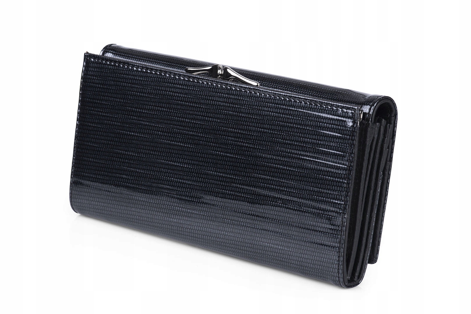 Portfel damski Skórzany VerMari Na Magnes Czarny Płeć kobieta